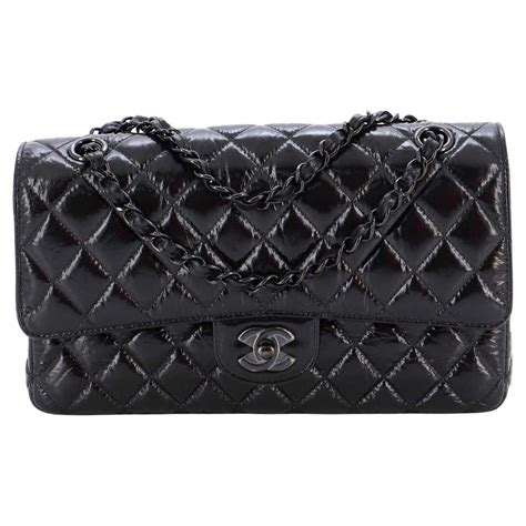 chanel glazed calfskin flap bag|Chanel black quilted flap bag.